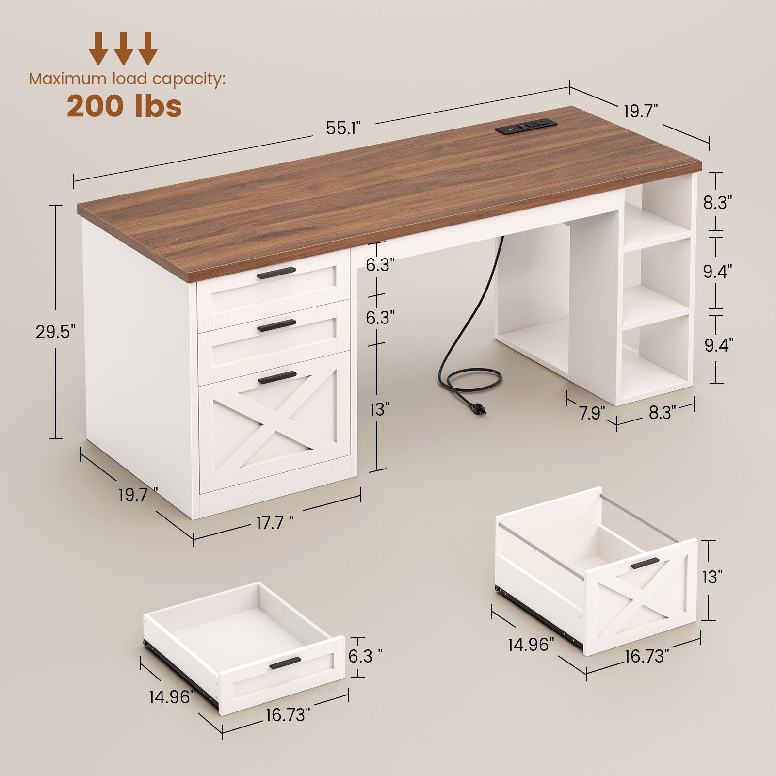 2 person desk