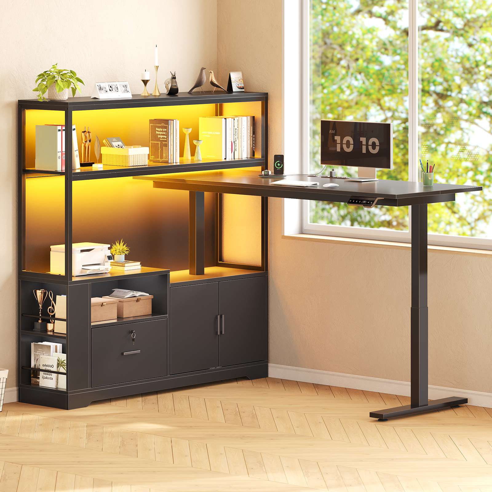 SupeDesk セルフィーリングライト 75 – Desk Standing L-Shaped S4 OdinLake オントー ヨントン タブレットスタンド iPadアクセサリー