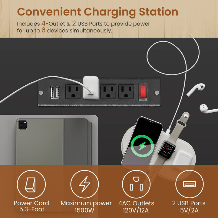 SEDETA | 56.7 Inch L Shaped Standing Desk Computer Desk Height Adjustable Electric Corner Gaming Desks with Power Outlets LED Lights