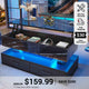 SEDETA 40 Inch Lift Top Coffee Table with Led Lights Storage for Living Room