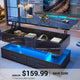SEDETA 40 Inch Lift Top Coffee Table with Led Lights Storage for Living Room