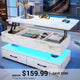 SEDETA 40 Inch Lift Top Coffee Table with Led Lights Storage for Living Room