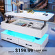 SEDETA 40 Inch Lift Top Coffee Table with Led Lights Storage for Living Room