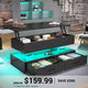 SEDETA 40 Inch Lift Top Coffee Table with Led Lights Storage for Living Room