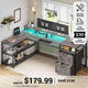 SEDETA 67 Inch L Shaped Desk with Drawers for Home Office