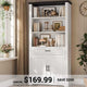 SEDETA 70 Inch Farmhouse Bookcases with Doors and Drawer Floor Standing 6 Shelf Display Storage Shelves