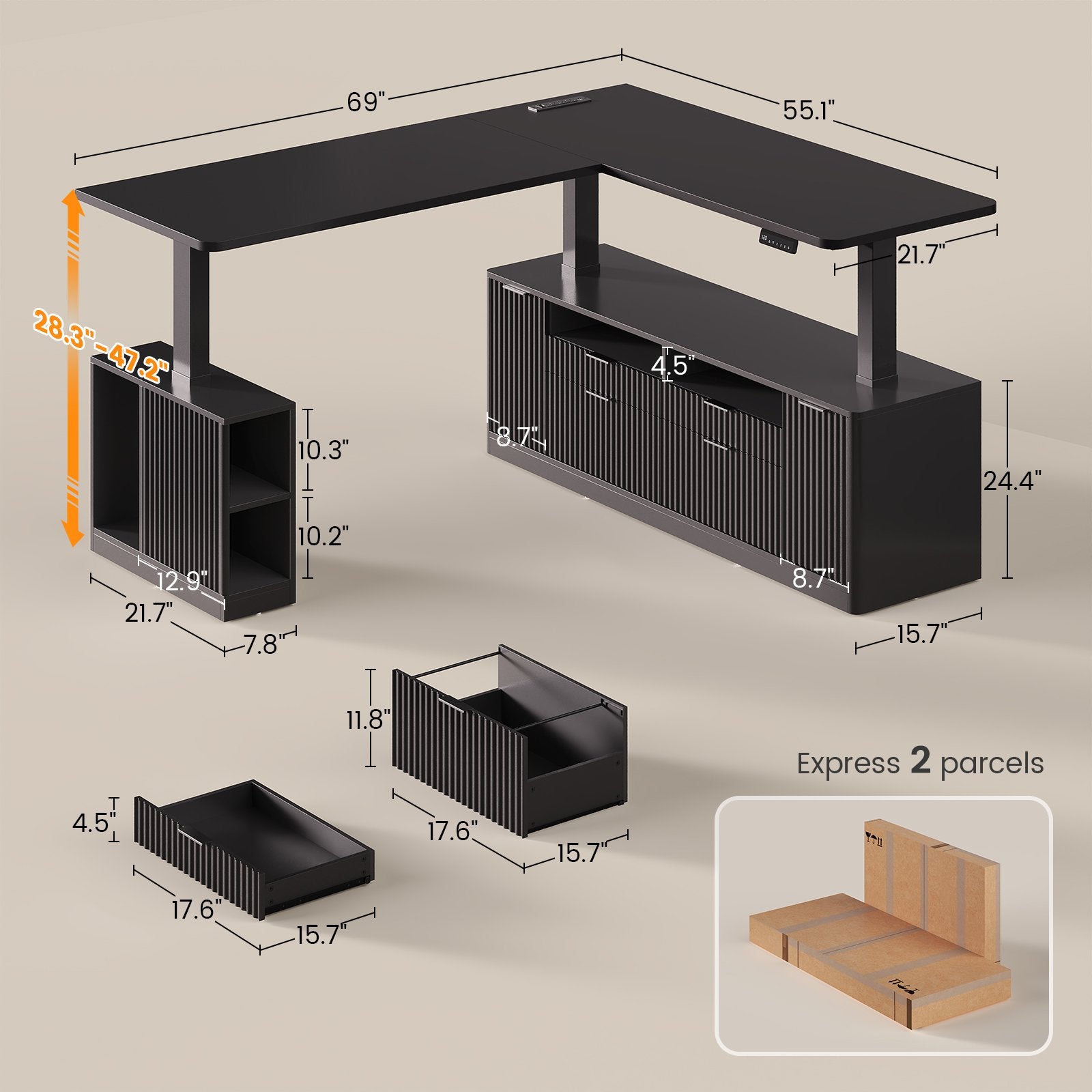 2 person desk
