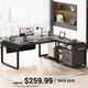 SEDETA 63 Inch L Shaped Executive Desk Computer Desk Spacious Tabletop with Storage Drawers