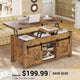 SEDETA 40 Inch Lift Top Coffee Table 4 in 1 Multi-Function Convertible Coffee Tables