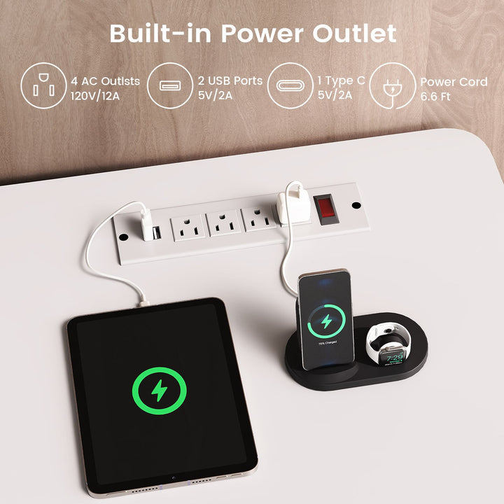 SEDETA 47 Inch Foldable Electric Standing Desk 180° Tiltable Mobile Rising Computer Desk Height Adjustable with Wheels for Drawing Writing Gaming Study Home Office Small Space