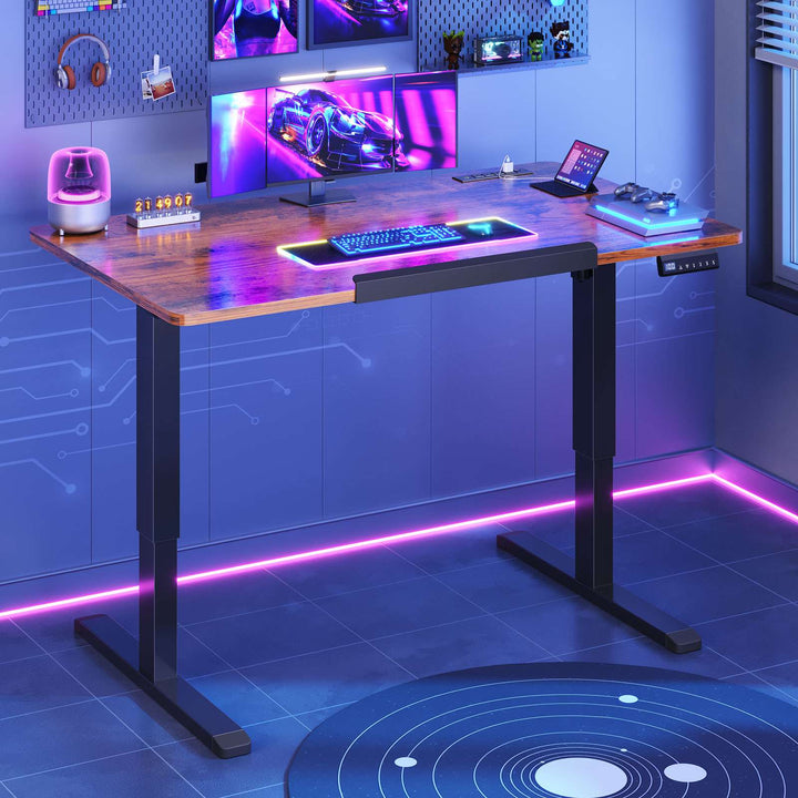 SEDETA 47 Inch Foldable Electric Standing Desk 180° Tiltable Mobile Rising Computer Desk Height Adjustable with Wheels for Drawing Writing Gaming Study Home Office Small Space