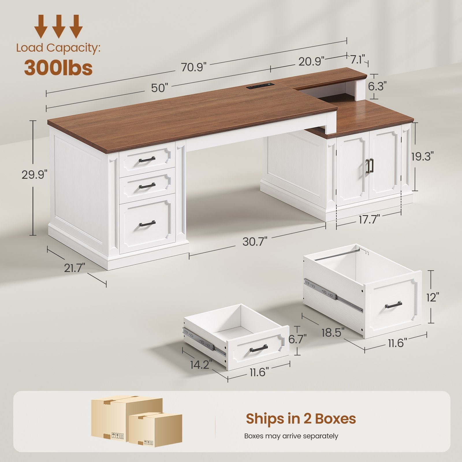 2 person desk