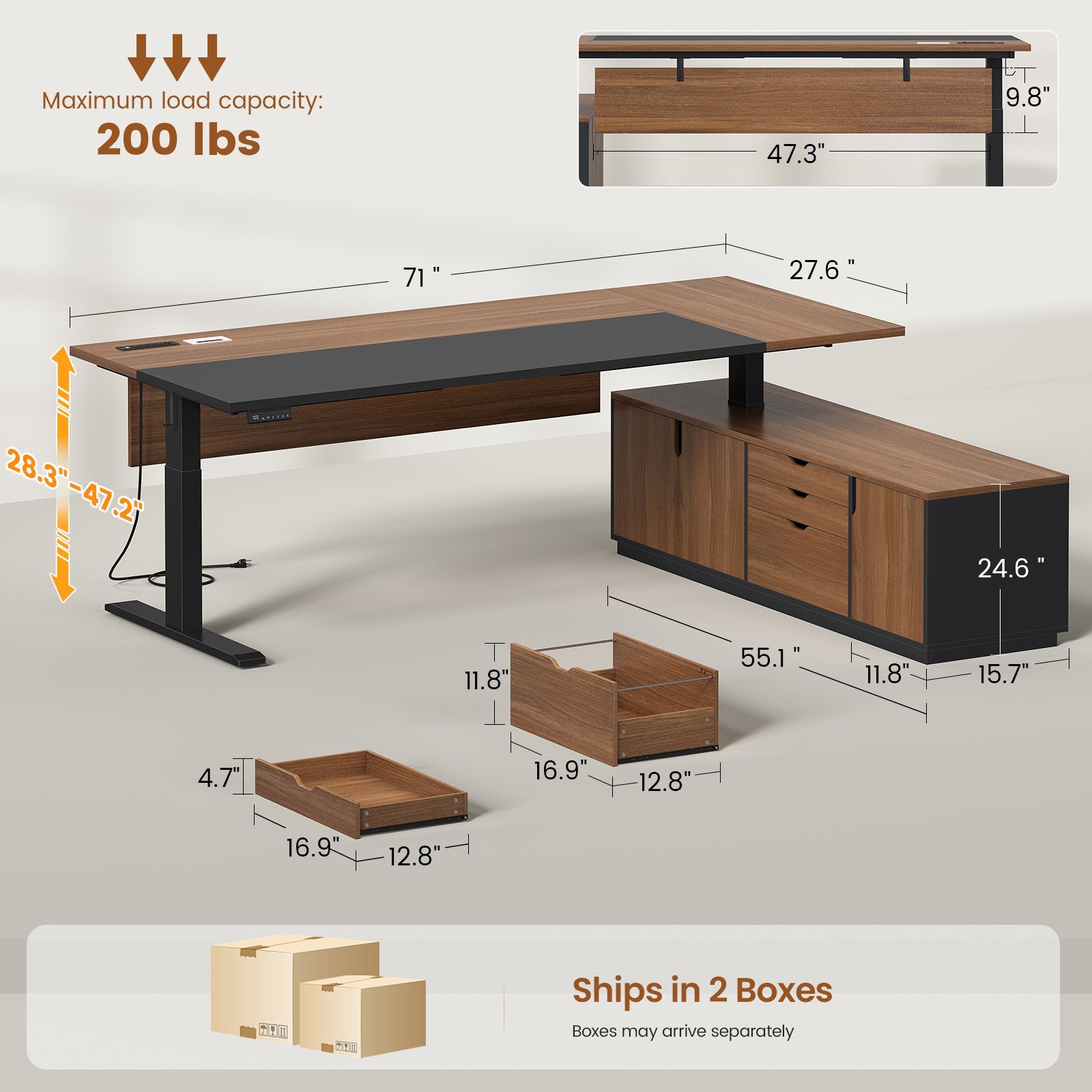 2 person desk