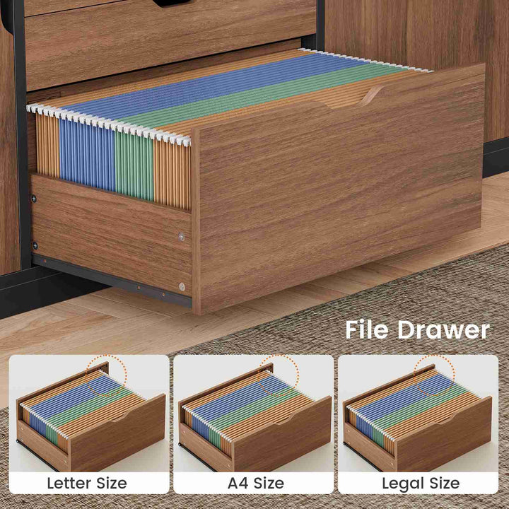 SEDETA 71 Inch Height Adjustable Electric Standing Desk L Shaped Sit Stand Up Office Executive Computer Desk with 3 Drawers Cabinet Side Hook  Power Outlets