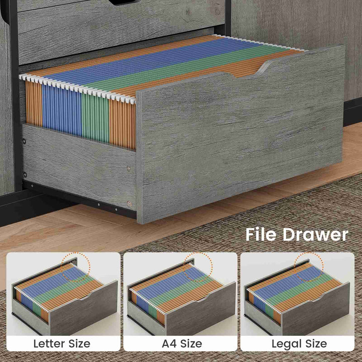 SEDETA 71 Inch Height Adjustable Electric Standing Desk L Shaped Sit Stand Up Office Executive Computer Desk with 3 Drawers Cabinet Side Hook  Power Outlets