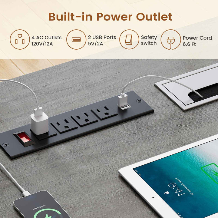 SEDETA 71 Inch Height Adjustable Electric Standing Desk L Shaped Sit Stand Up Office Executive Computer Desk with 3 Drawers Cabinet Side Hook  Power Outlets