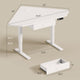 SEDETA 32 Inch Corner Electric Standing Desk Height Adjustable Computer Desk with Drawer Stand up Writing Desk