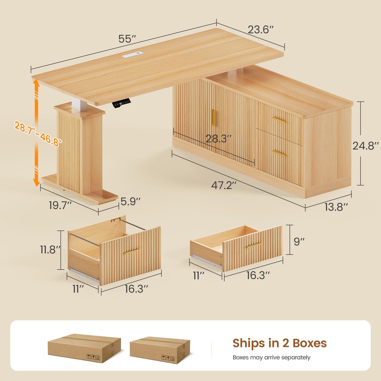 2 person desk