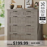 SEDETA® 33.5 Inch Farmhouse Wood Office File Cabinets with 5 Drawers Printer Stand Lateral Filing Cabinet for Letter/Legal/A4 Size File Cabinet