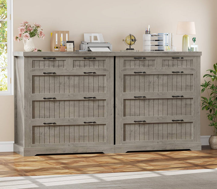 SEDETA | 33.5 Inch Lateral File Cabinets with Printer Stand Farmhouse Wood Home Office File Cabinets with 5 Drawers for Letter/Legal/A4 Size