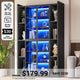 SEDETA® 70.9 Inch Bookcase with LED Lights Acrylic Transparent Display Cabinet with Glass Doors Curio Cabinet Adjustable Shelves