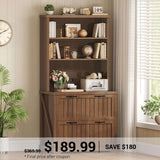 SEDETA 31.5 Inch Farmhouse Wood File Cabinet Office Lateral Filing Cabinet with 2 Drawer Storage Shelves Bookshelf Printer Stand fits Letter A4 Size
