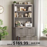 SEDETA | 31.5 Inch Farmhouse Lateral File Cabinets with 2 Drawers Storage Shelves Bookshelf Printer Stand fits Letter Legal A4 Size