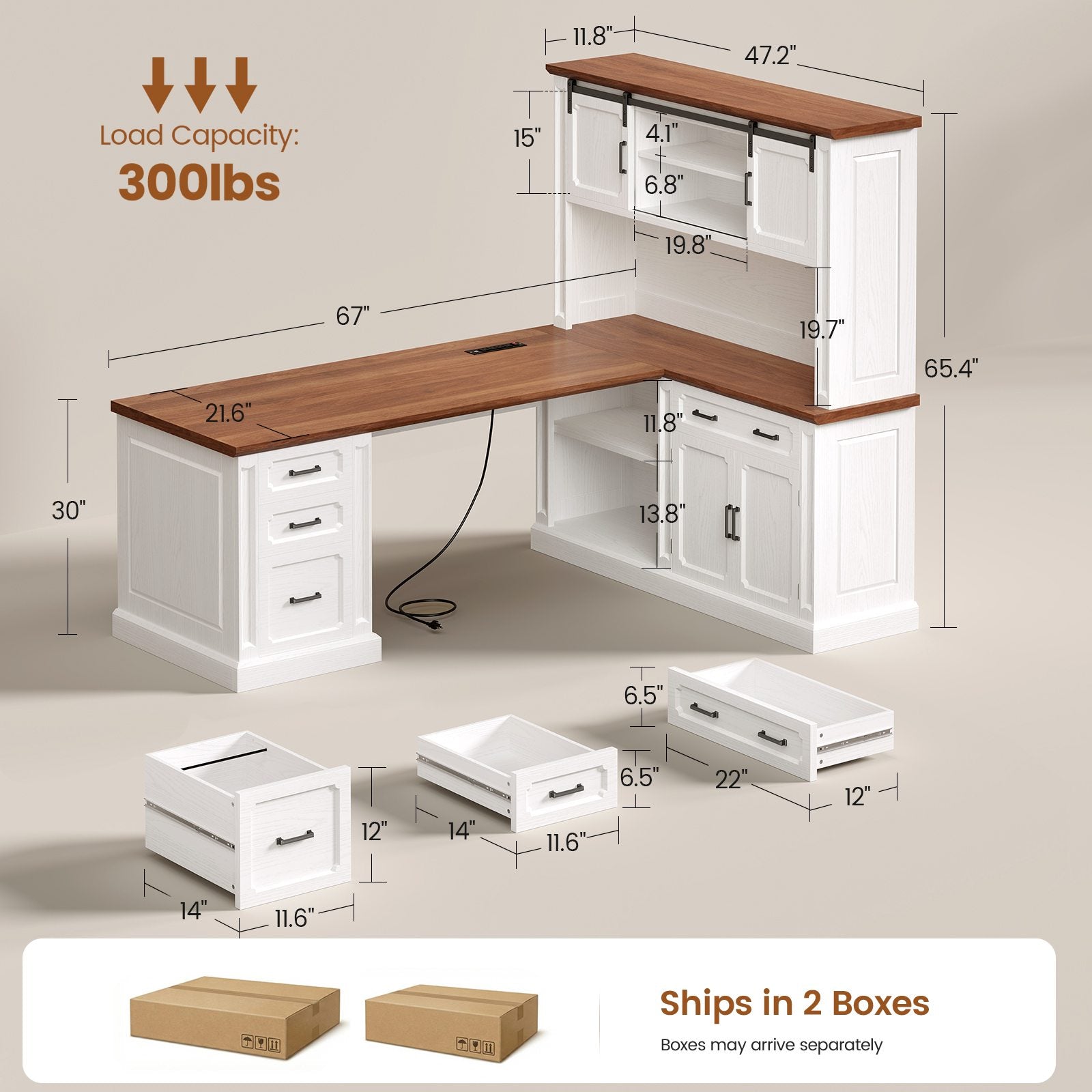 2 person desk