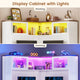 SEDETA 31.5 Inch Corner Small Computer Desk Gaming Desk with LED Lights Power Strip Drawers Storage Shelves Hutch for Home Office