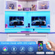 SEDETA 31.5 Inch Corner Small Computer Desk Gaming Desk with LED Lights Power Strip Drawers Storage Shelves Hutch for Home Office