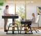 SEDETA 59 Inch L Shaped Electric Standing Desk Executive Height Adjustable Computer Desk with Drawers Power Outlets