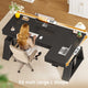 SEDETA 59 Inch L Shaped Electric Standing Desk Executive Height Adjustable Computer Desk with Drawers Power Outlets