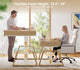 SEDETA 59 Inch L Shaped Electric Standing Desk Executive Height Adjustable Computer Desk with Drawers Power Outlets