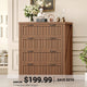 SEDETA | 33.5 Inch Farmhouse Cabinet Organizer with 4 Drawers Office File Cabinets for Letter/Legal/A4 Size File Filing Cabinet for Home Office