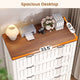 SEDETA 33.5 Inch Farmhouse 4 Drawer File Cabinet Filing Cabinet for Home Office Wood Office File Cabinets for Letter/Legal/A4 Size File Cabinet Organizer for Study Room Living Room
