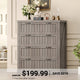 SEDETA | 33.5 Inch Farmhouse Cabinet Organizer with 4 Drawers Office File Cabinets for Letter/Legal/A4 Size File Filing Cabinet for Home Office