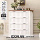SEDETA 33.5 Inch Farmhouse 4 Drawer File Cabinet Filing Cabinet for Home Office Wood Office File Cabinets for Letter/Legal/A4 Size File Cabinet Organizer for Study Room Living Room