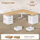 SEDETA 66.9 Inch L Shaped Electric Standing Desk with 6 Drawers Height Adjustable Corner Desk with Built-in Power Outlet Sit Stand Desk with 3 Memory Heights