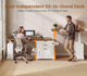 SEDETA | 98.4 Inch Electric Standing Desk Height Adjustable 2 Person Long Computer Desk Farmhouse with Power Outlets 3 Drawers Storage Cabinet
