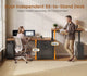 SEDETA | 98.4 Inch Electric Standing Desk Height Adjustable 2 Person Long Computer Desk Farmhouse with Power Outlets 3 Drawers Storage Cabinet