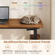 SEDETA | 98.4 Inch Electric Standing Desk Height Adjustable 2 Person Long Computer Desk Farmhouse with Power Outlets 3 Drawers Storage Cabinet