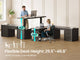 SEDETA | 63 Inch Fluted Two Person Desk with Power Outlet Height Adjustable Home Office Executive Desk with Drawers and Shelves L Shaped Electric Standing Desk for Home Office
