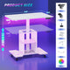 SEDETA | 31.5 Inch Height Adjustable Desk with Pegboard RGB LED Light Rolling Computer PC Desk with Storage Shelves Small Standing Gaming Desk with Power Outlet for Small Spaces