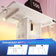 SEDETA | 31.5 Inch Height Adjustable Desk with Pegboard RGB LED Light Rolling Computer PC Desk with Storage Shelves Small Standing Gaming Desk with Power Outlet for Small Spaces