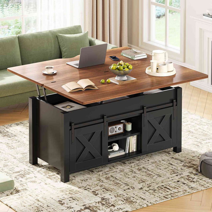 SEDETA 40 Inch Lift Top Coffee Table 4 in 1 Multi-Function Convertible Coffee Tables