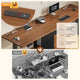 SEDETA 94 Inch Electric Height Adjustable Standing Desk Two Person Long Computer Office Desk with 4 Drawers Cable Management 2 Power Outlets CPU Stand