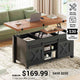 SEDETA® 40 Inch Lift Top Coffee Table Farmhouse 4 in 1 Multi-Function for Living Room