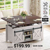SEDETA 40 Inch Lift Top Coffee Table 4 in 1 Multi-Function Convertible Coffee Tables