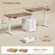 SEDETA 94 Inch Electric Height Adjustable Standing Desk Two Person Long Computer Office Desk with 4 Drawers Cable Management 2 Power Outlets CPU Stand