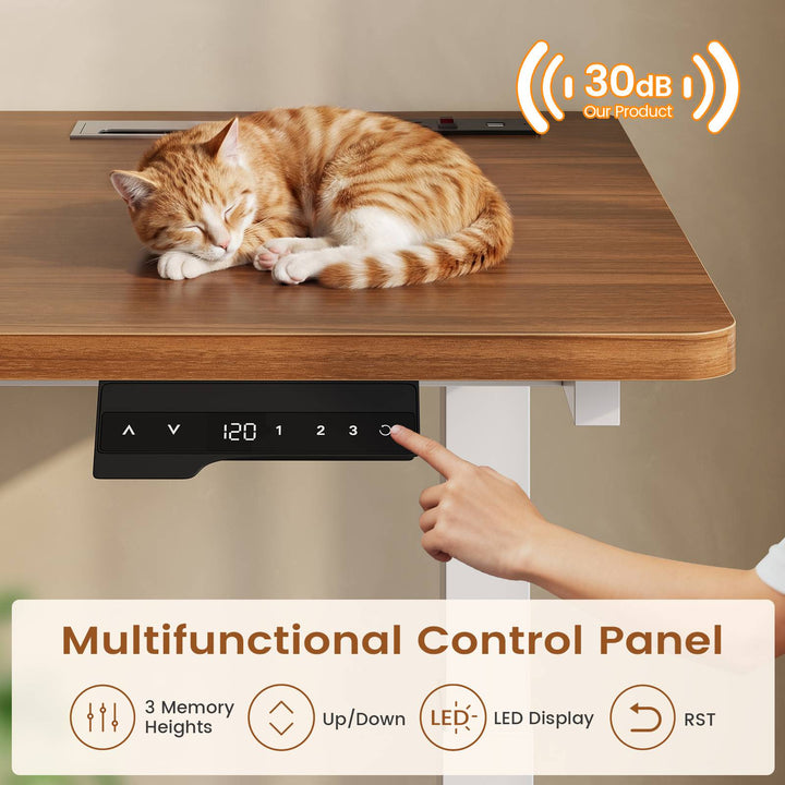 SEDETA 94 Inch Electric Height Adjustable Standing Desk Two Person Long Computer Office Desk with 4 Drawers Cable Management 2 Power Outlets CPU Stand